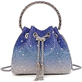 Sweetovo Bling Crystal Rhinestone Purse for Women Sparkly Clutch Handbag Crossbody Bag for Evening Wedding Party Prom