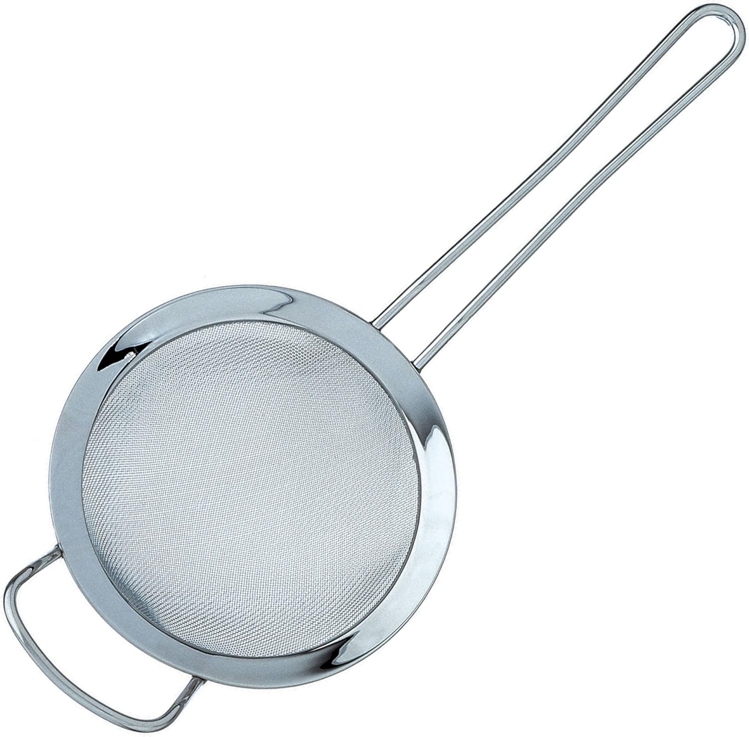 Fine Double Mesh Strainer with Polished Rim and Handle, 18/10 Stainless Steel 22