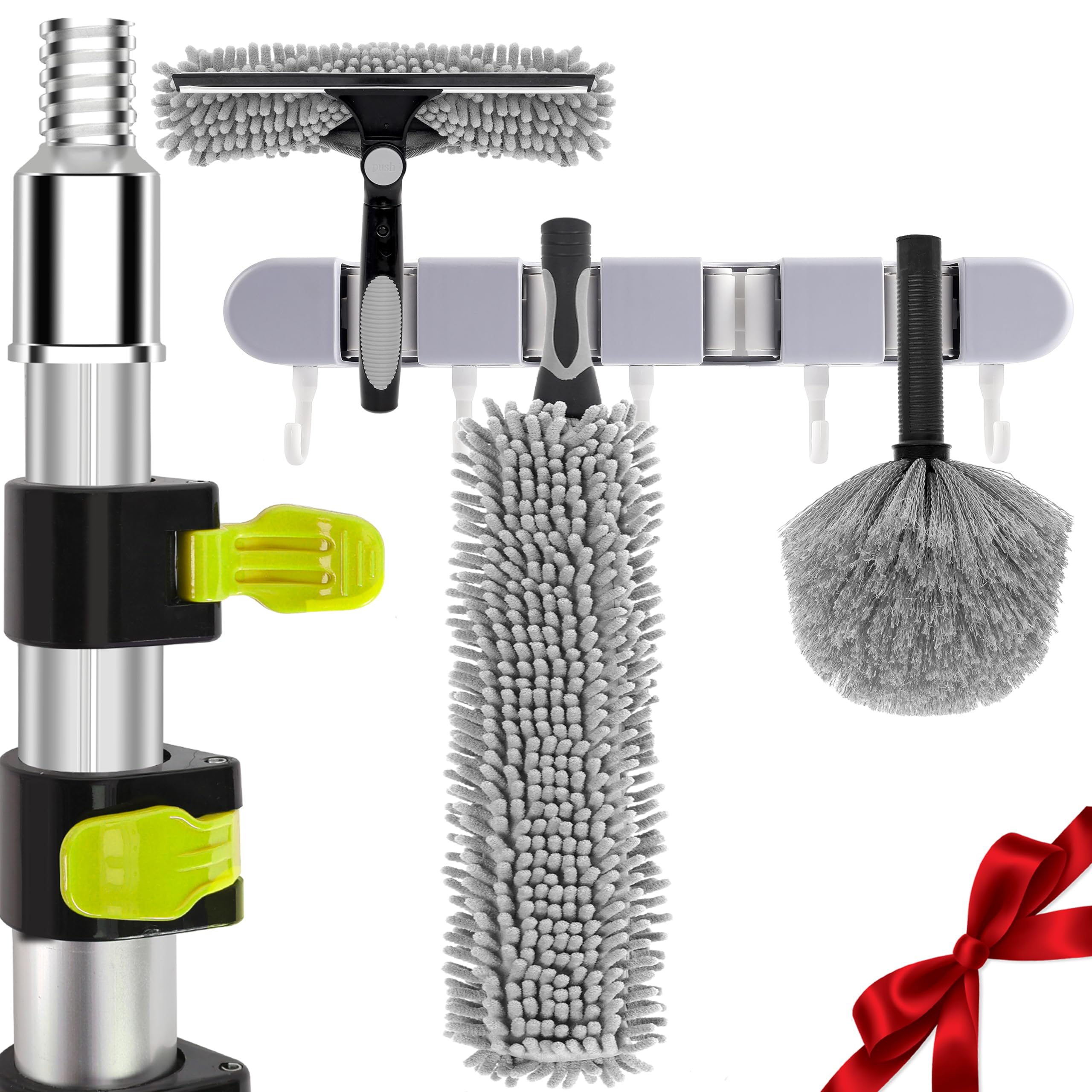 Photo 1 of ?Upgrade Anti Rotation ? 20FT High Reach Duster Kit,Lightweight Aluminum Alloy Extension Rod,5-Piece Set,210° Steering Head Clean Various Angle,for Cleaning Ceiling,High Wall