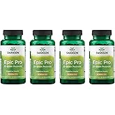 Swanson Epic-Pro 25-Strain Probiotic 30 Billion CFU Digestive Health Immune System Support Prebiotic Nutraflora FOS 30 DRcaps Veggie Capsules (Caps) (4 Pack)