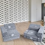 MeMoreCool Kids Play Sofa Bed 10-Piece Modular Foam Couch Glow Stars view 2