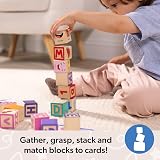 Melissa & Doug Ms. Rachel Wooden Learning Blocks 26 Letters Numbers Cards 18m+ view 2