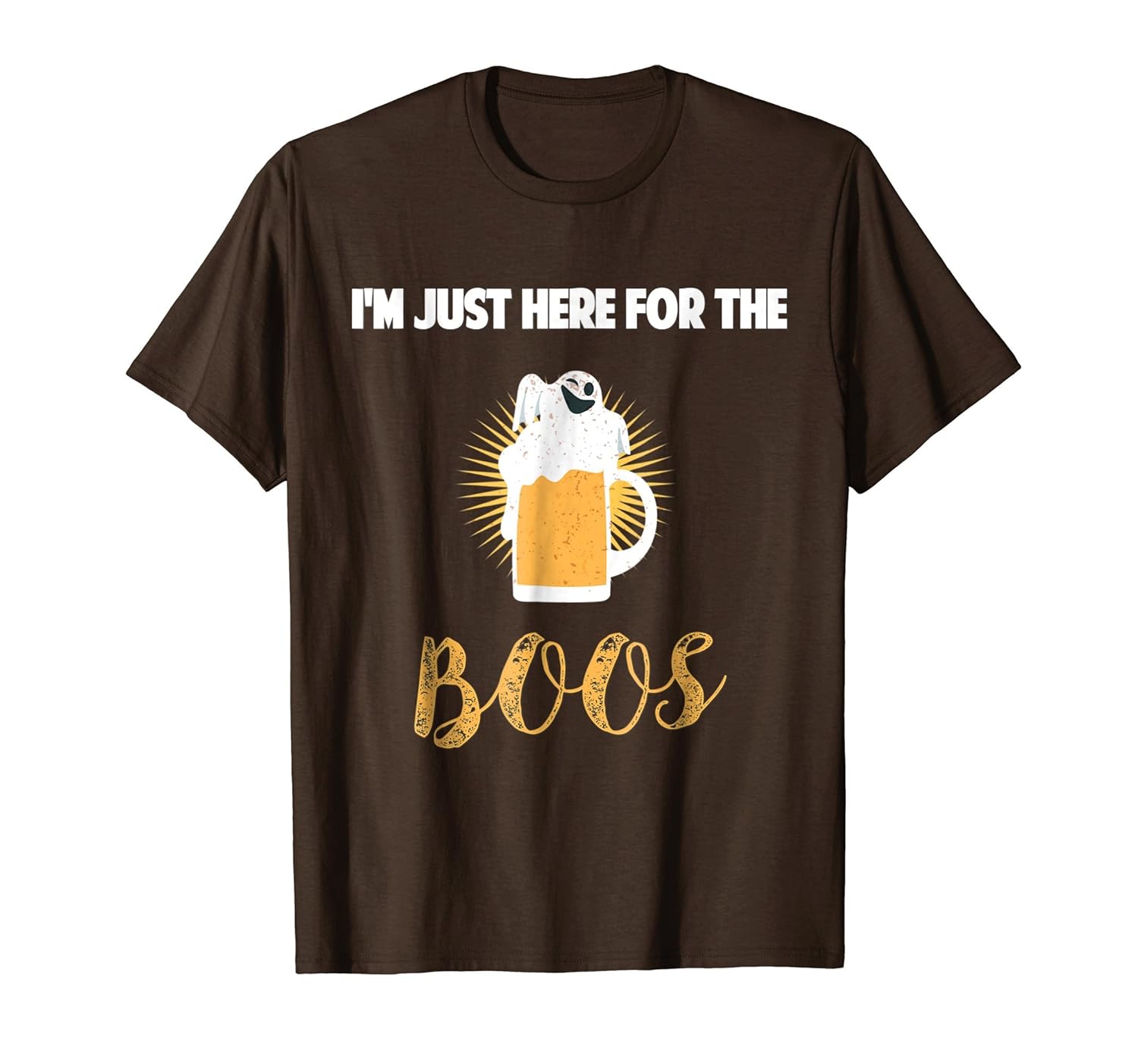 Just Here for the Boos Funny Adult Alcohol Halloween TShirt-ANZ