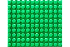 Strictly Briks Mega Toy Building Block Baseplate, Beginner Bricks Stackable Plate, Large Pegs for Toddlers, Compatible with All Major Brands, Kids, Green, 12.5 x 15 inches