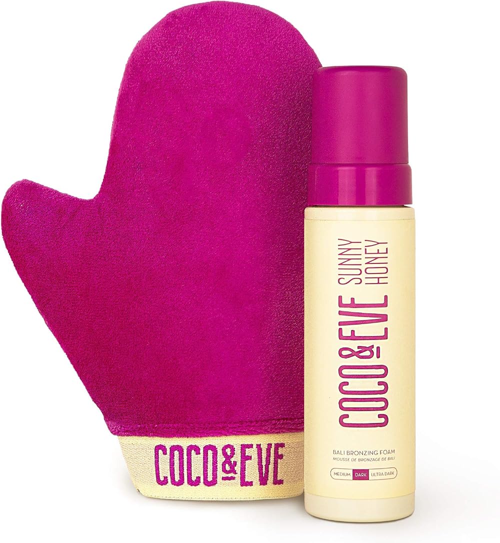 Coco & Eve Sunny Honey Bali Bronzing Self Tanner Mousse Set (Medium) 200ml