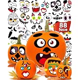 Halloween Pumpkin Face Sticker for Kid, Decorating Painting Kit Decoration | Pumpkin Decorating Sticker, Pumpkins Painting Kit, Pumpkin Decoration, Halloween Crafts Gifts, Halloween Party Games for Kids