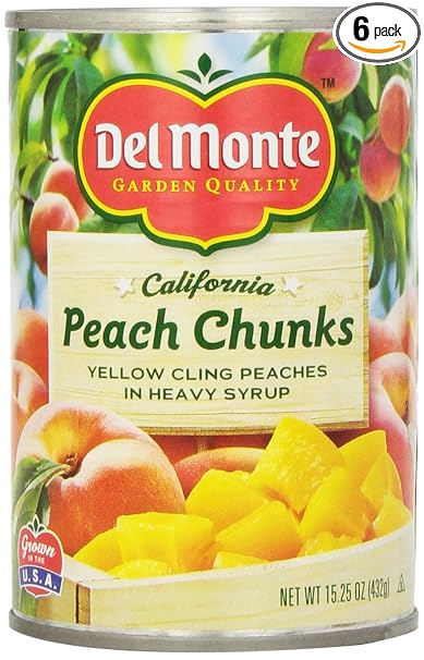 Del Monte Peach chunks, Yellow cling peaches in heavy syrup (024000058168)