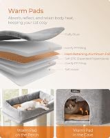 Feandrea Cat Tree Large Cats Heavy-Duty with Warm Pads 9 Scratching Posts view 5