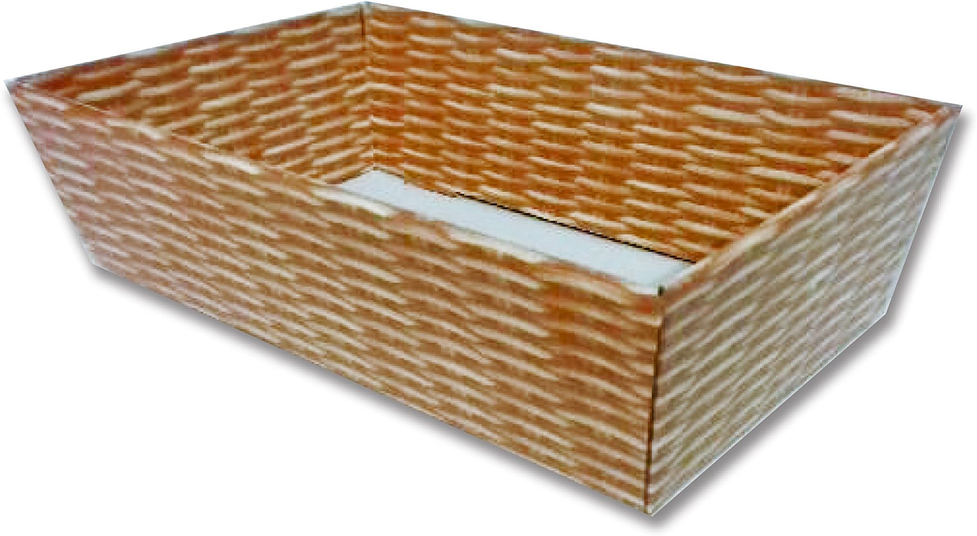 Pack of Ten Wicker Design Cardboard Gift Hamper Trays
