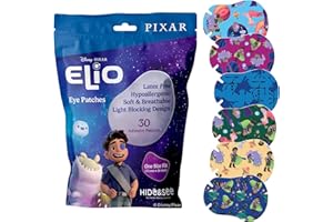 HIDE&SEE Disney & Pixar Elio Eye Patches for Kids 30 Pack | Hypoallergenic, Breathable, Fun Designs | Lazy Eye (Amblyopia) Treatment Support | Kids Eye Patches -Comfortable Left/Right Eye Fit