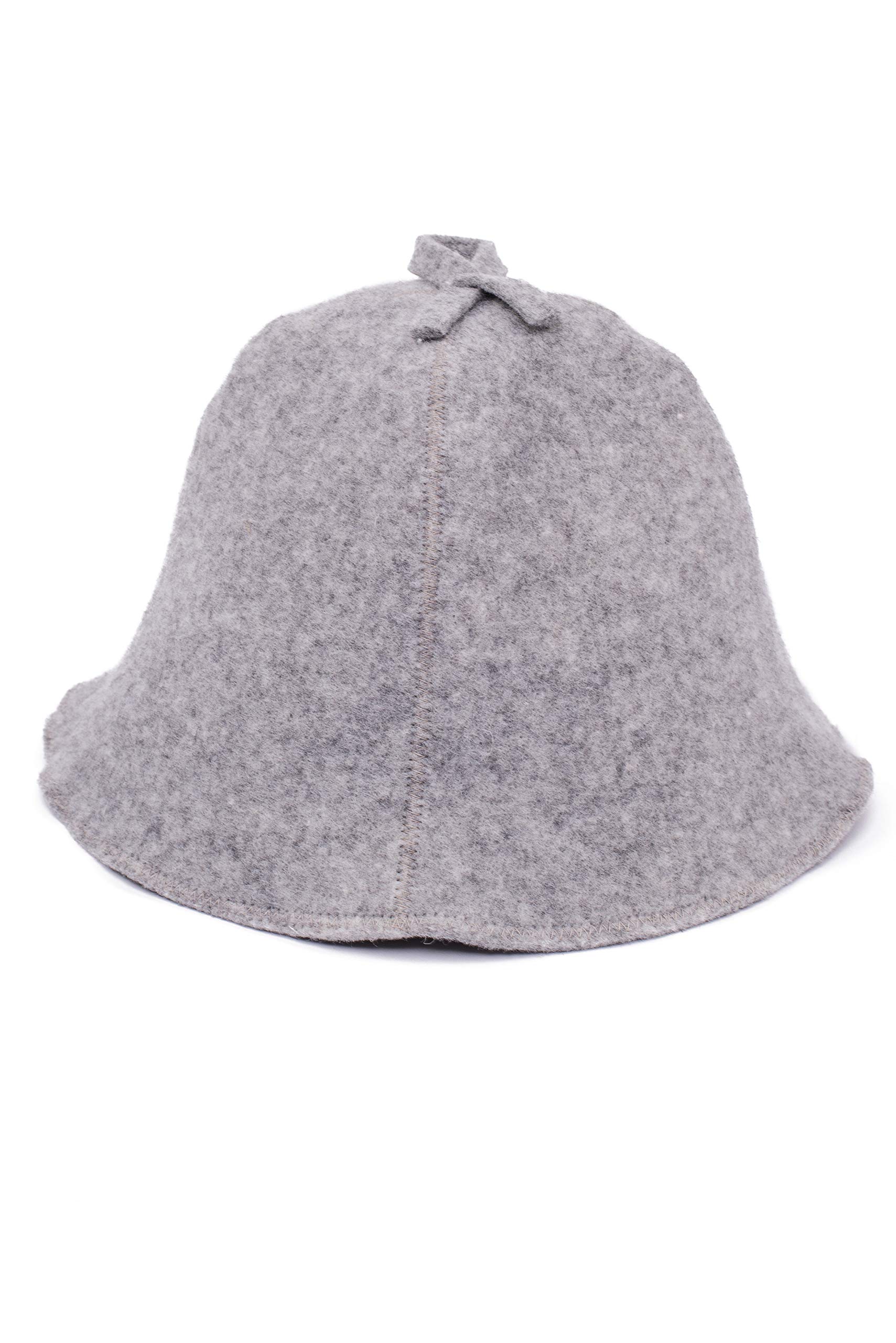 Ger3as Sauna Hat Wool with Embroidery for Men and Women, Wellness Cap Premium Quality