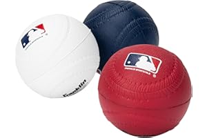 Franklin Sports Foam Baseballs - Soft Foam Practice Baseballs for Kids - Perfect for Hitting and Indoor or Outdoor Play - 3 Pack - Official MLB Licensed Product