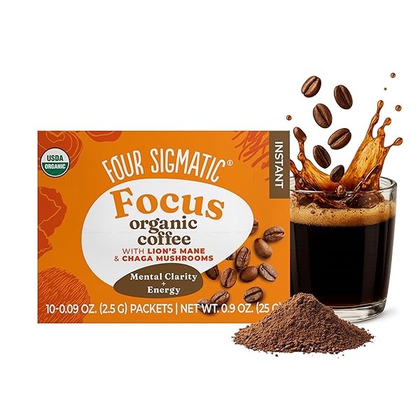 FOUR SIGMATIC FOCUS ORGANIC MUSHROOM COFFEE | INSTANT...