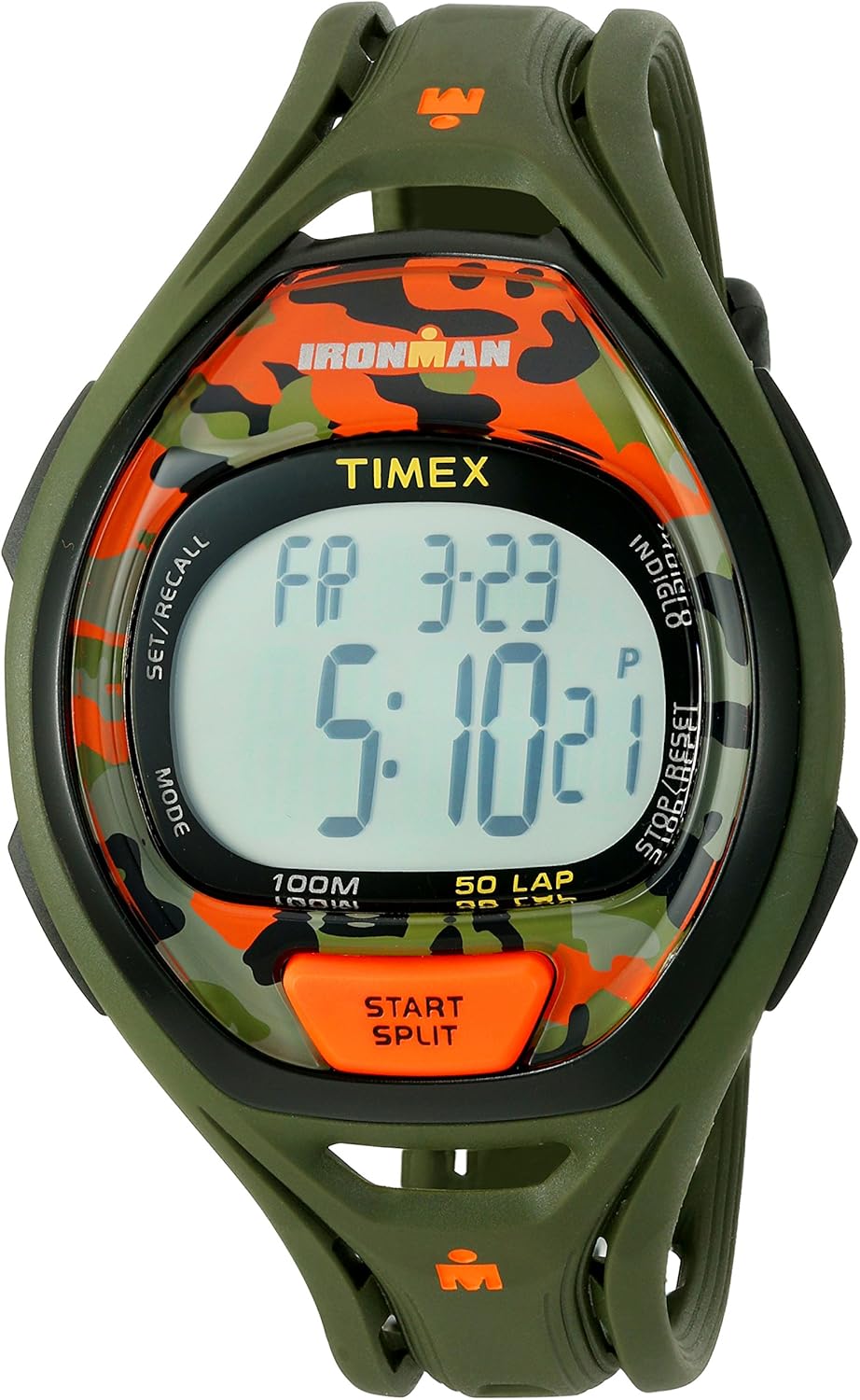 Timex Men's T54281 Ironman Sleek 50 Full-Size Black/Silver-Tone Resin Strap Watch: Timex: Watches