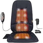 CARSHION 10 Vibration Motors, Massage Seat Cushion with Heat,Back Massager for Chair Back Massager Heated Seat Cover Massage Chair Pad for Pain Relief Home Office Use