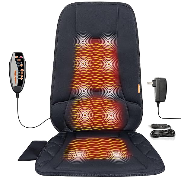 CARSHION 10 VIBRATION MOTORS, MASSAGE SEAT CUSHION WITH...