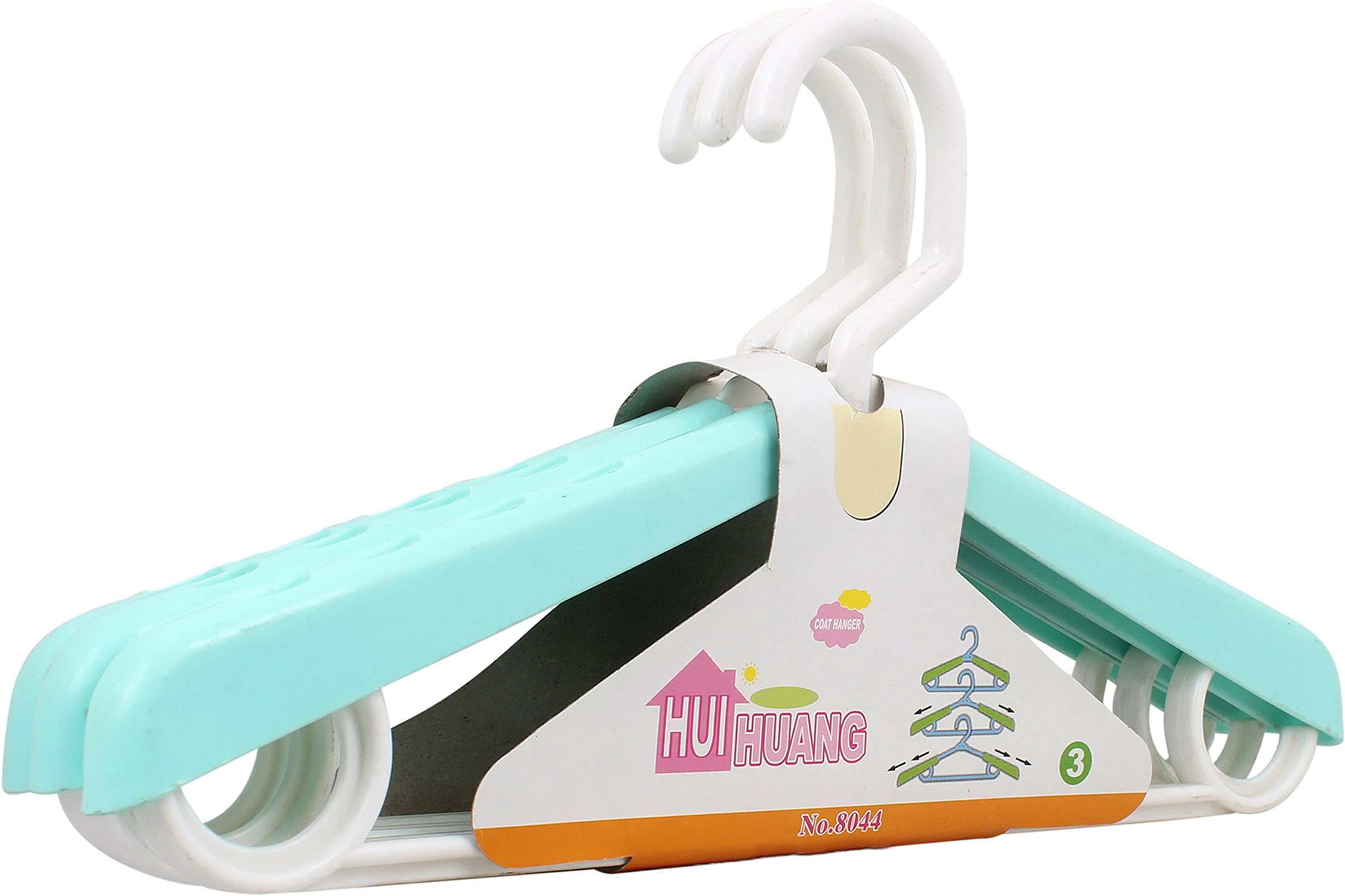 Baby Grow Multi Function Plastic Stretch Clothes Hanger Drying Rack 3PK (Blue)