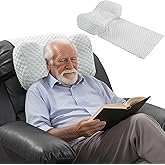 BALAPET Shredded Memory Foam Neck Pillow for Recliners, Ergonomic Headrest Cushion for Neck Pain Relief and Cervical Support, Suitable for Side Sleeping at Home and Office, Patent Pending(Gray)