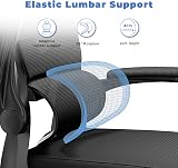 Naspaluro Ergonomic Office Chair High Back Headrest Flip-Up Armrests Black view 3