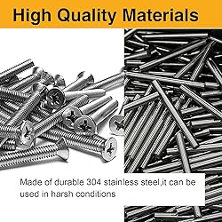 50PCS 6-32 Machine Screws, Stainless Steel Extra