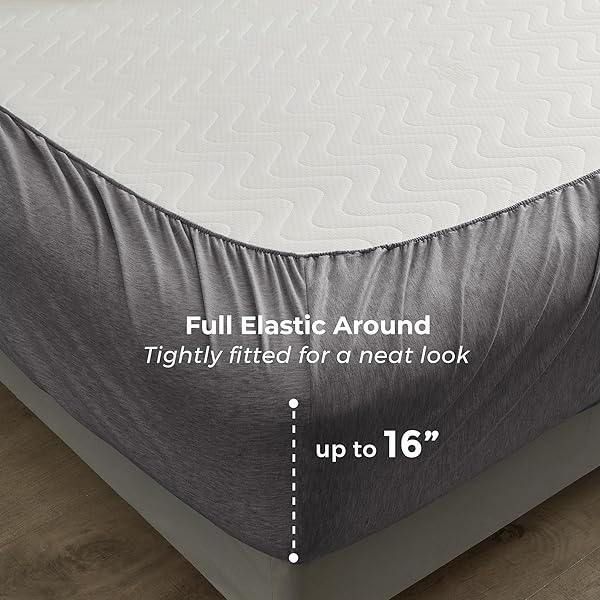 PURE BEDDING BED SHEETS – KING SHEET SET [6-PIECE, HEATHER DARK GREY] – HOTEL LUXURY 1800 BRUSHED MICROFIBER – SOFT AND BREATHABLE – DEEP POCKET FITTED SHEET, FLAT SHEET, PILLOW CASES