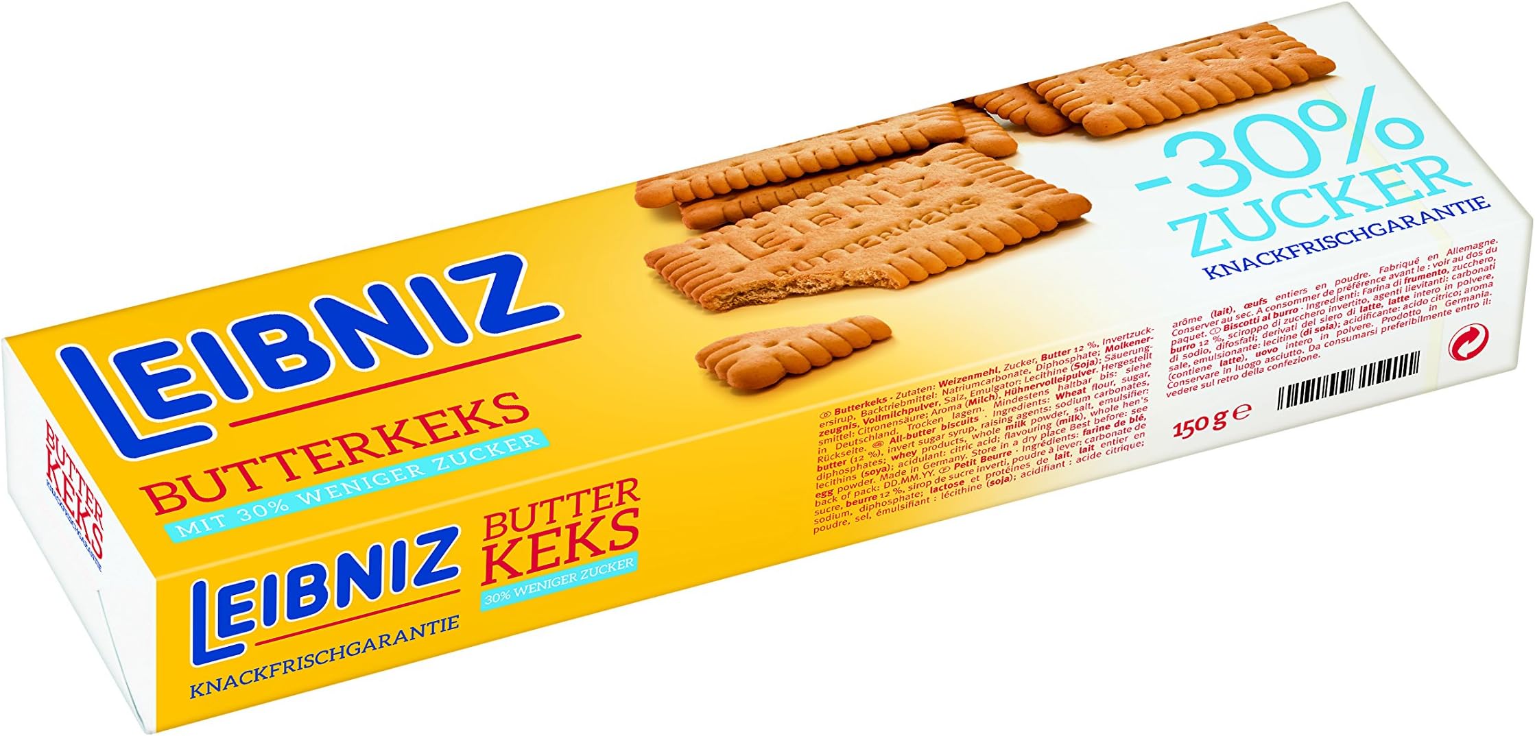 Leibniz Butterkeks 30% weniger Zucker 150g
