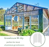 COSORO 100pcs Greenhouse W Clips for Glass Stainless Steel Retaining Springs view 4