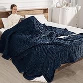 Electric Blanket Queen Heated Blanket Queen Size 84"x90" Dual Control Electric Blanket, 5 Heat Settings & 10 Hour Auto Off with FCC/ETL Certified, Overheat Protection & Machine Washable, Navy Blue