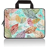 HYUTOTA 14 15 15.4 15.6 inch Laptop Handle Bag Computer Protect Pouch Holder Notebook Sleeve Neoprene Cover Soft Carrying Travel Case Fit Dell Lenovo Toshiba HP Chromebook ASUS Acer(Colorful Leaves)
