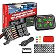 6 Gang Switch Panel, Niwaker Automatic Dimmable Switch Box Universal Electronic Relay System Circuit Control Box Car Switch Panel LED Touch Control Panel Box for Truck Off Road SUV UTV ATV Boat