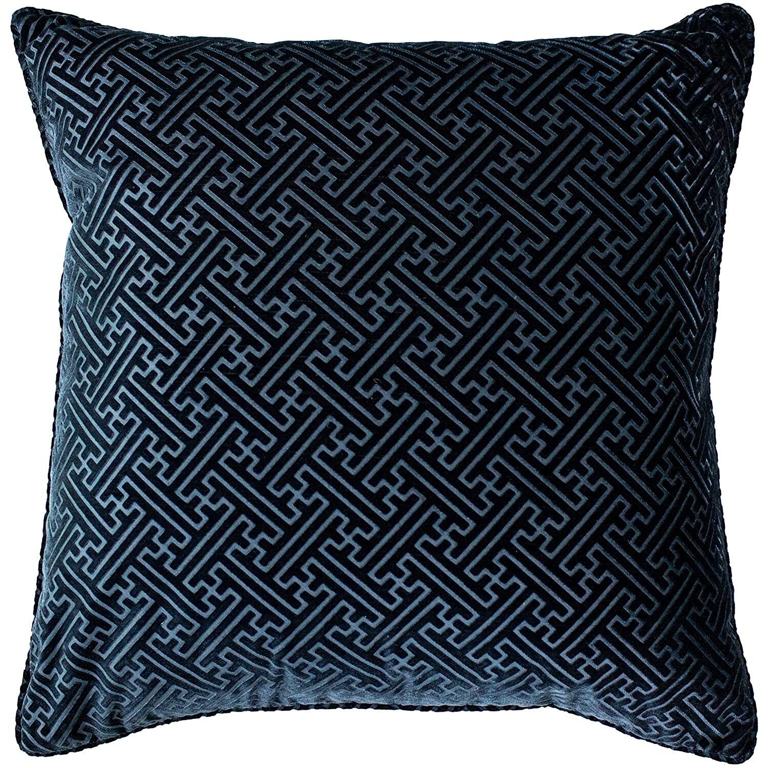 Paoletti Florence Cushion Cover, Navy, 55 x 55cm