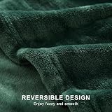 EHEYCIGA Fleece Blanket 150x200cm Dark Green Soft Flannel Throw view 4