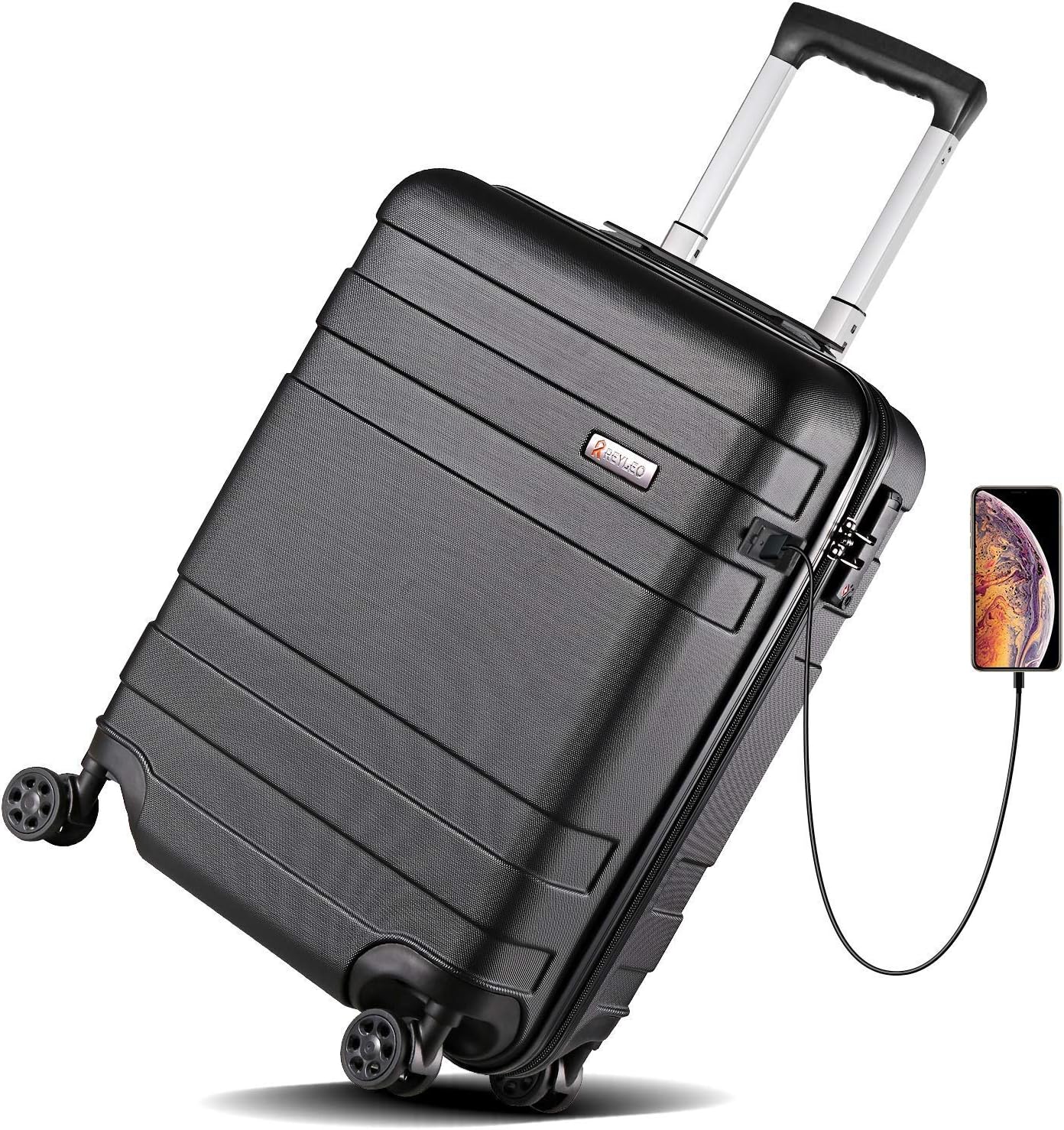 hard case luggage with usb charger