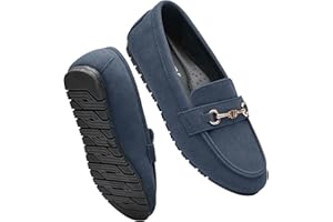 COOL COSER C Women's Wide Loafers Casual Slip on Flat Shoes Women's Comfort Penny Loafers with Arch Support Women Dressy Mocc