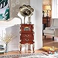 Hi-Fi&Home Bronze Vintage Classic Retro Antique Phonograph Gramophone Turntable Vinyl Record Player Stereo Speakers Home Decoration System Control