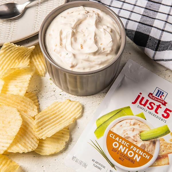MCCORMICK, JUST 5 SIMPLE INGREDIENTS CLASSIC FRENCH ONION DIP & SEASONING MIX, 1 OZ