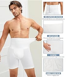 TAILONG Men Tummy Control Shorts High Waist