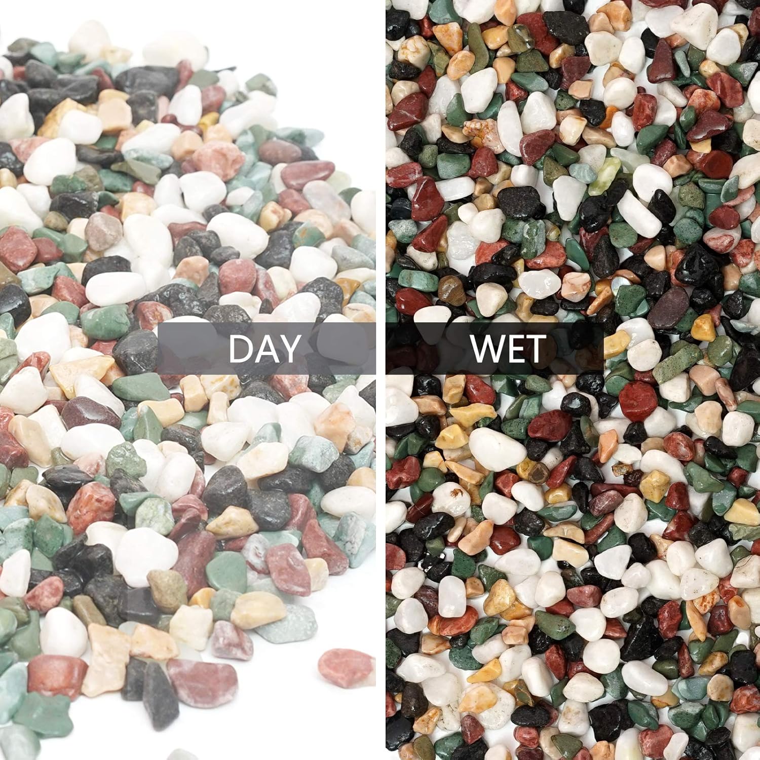 2.7 lb Mixed Five Color Decorative Rocks Stones Pebbles-Garden Ornamental Gravel for Potted Plants, Succulent, Cactus Bonsai, DIY, Vase Fillers, Pumice, Aquarium, Terrarium, Fairy Gardening, Top Dressing. : Garden & Outdoor