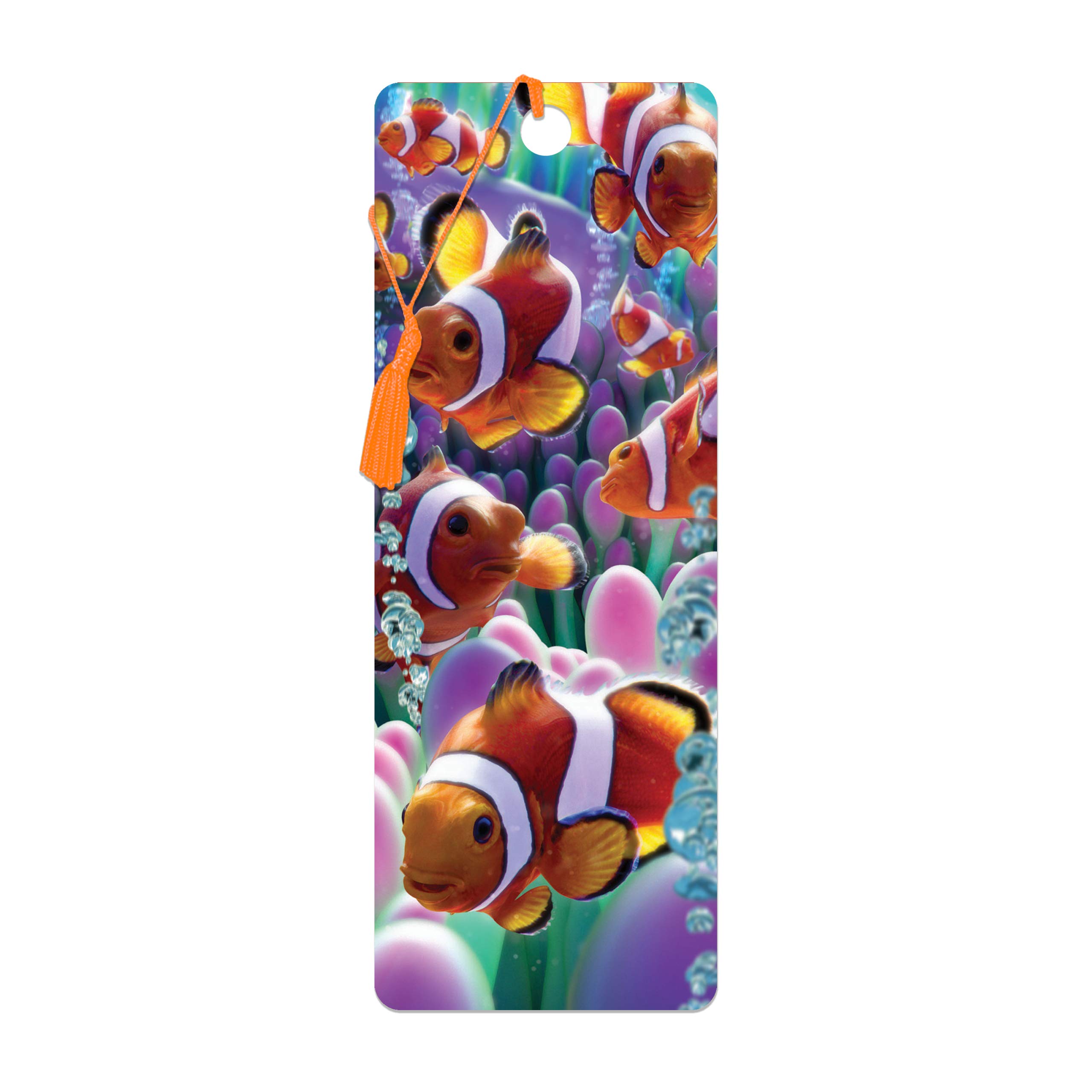 3D LiveLife Bookmark - Clown Fish from Deluxebase. Cute Lenticular Fish Page Marker. Animal Themed Accessories for Book Lovers. Small Gifts for Men, Women, Writers and Teachers. — image 1
