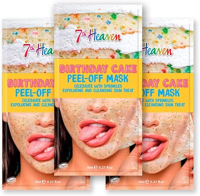 7th Heaven Birthday Cake Peel Off Face Mask Exfoliating Skincare