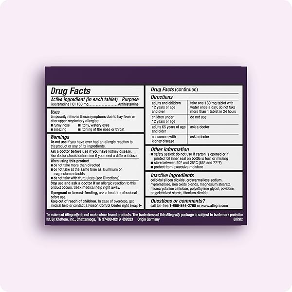 ALLEGRA ADULT 24-HOUR ALLERGY RELIEF TABLETS, NON-DROWSY INDOOR AND OUTDOOR ALLERGY MEDICINE, 180 MG FEXOFENADINE HCI ANTIHISTAMINE PILL, 70-COUNT & 5-COUNT BUNDLE