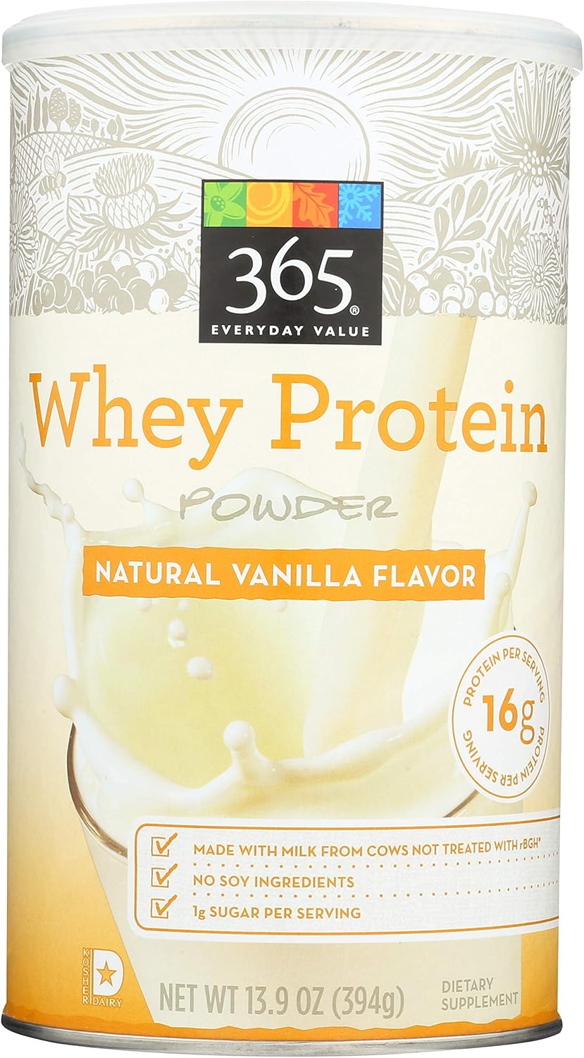 365 Everyday Value, Whey Protein Powder, Natural Vanilla Flavor, 13.7 oz