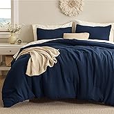 Bedsure Waffle Comforter Set Twin, Soft and Breathable Navy Bedding Comforter Set, 2 Pieces, 1 Waffle Weave Comforter (68" x 88") and 1 Pillowcase(20" x 26")