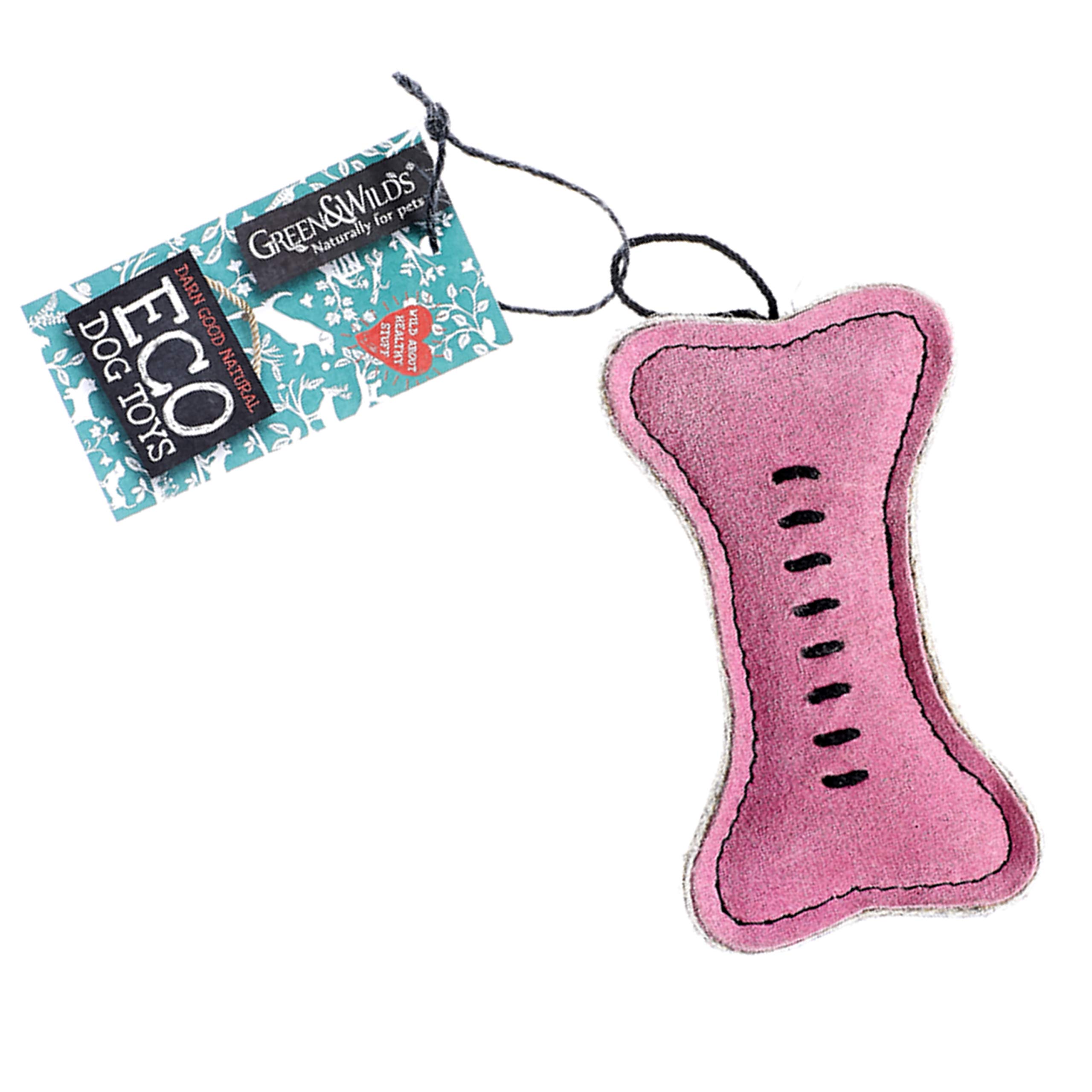 Eco Dog Toy - Green & Wilds - Pinkie Bone