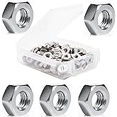 binifiMux 100pcs 4-40 Hex Nuts Lock Nuts 304 Stainless Steel