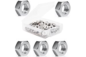 binifiMux 100pcs 4-40 Hex Nuts Lock Nuts 304 Stainless Steel