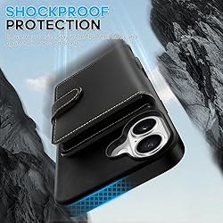 SHIELDON Wallet Case for iPhone 16 6.1", Genuine