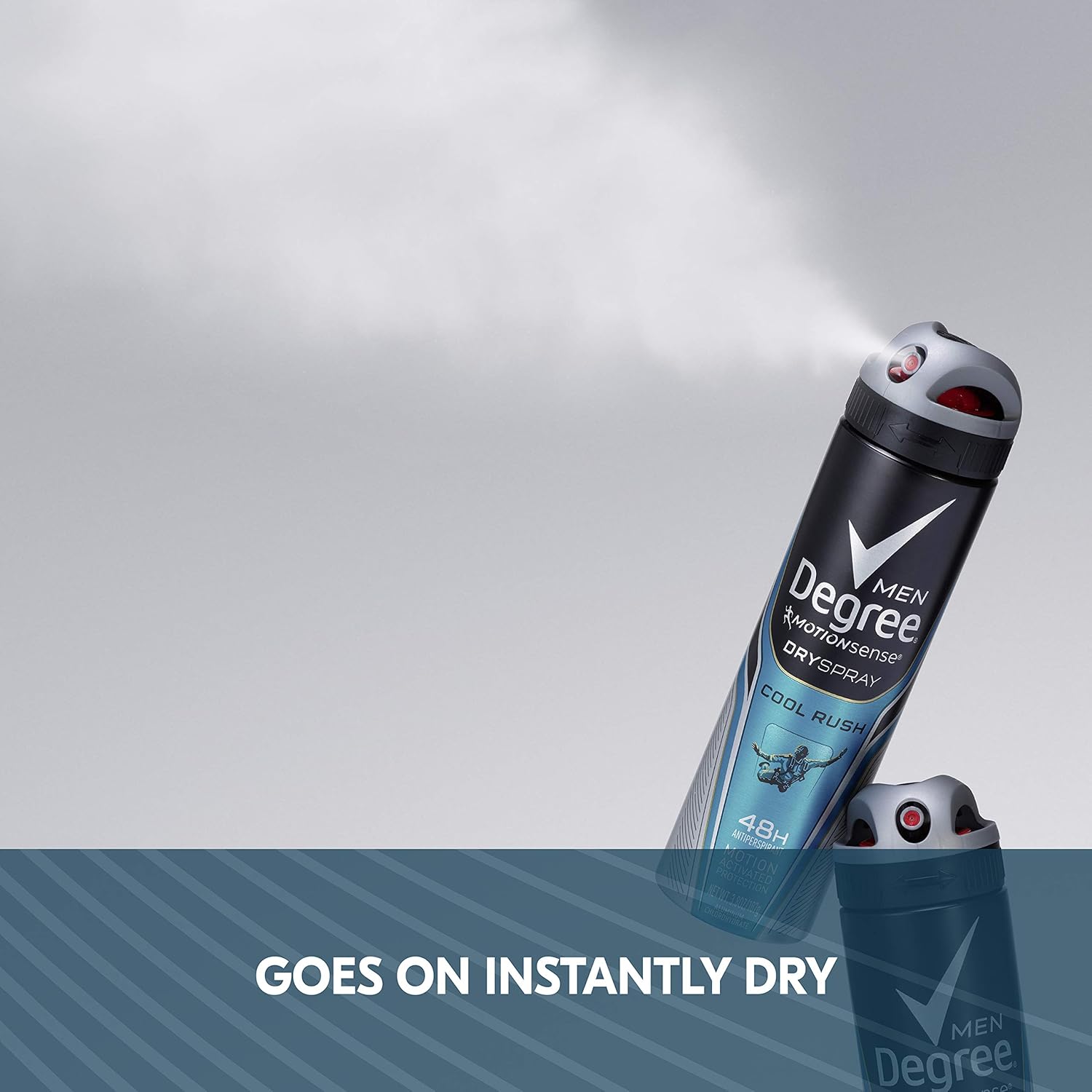 Degree Men Antiperspirant Deodorant Dry Spray Cool Rush With MotionSense for 48 Hour Sweat and Odor Protection 3.8 oz, 3 Count : Beauty
