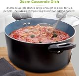 Tower Cerasure 24cm Casserole Dish Non-Stick Induction Suitable Graphite view 3