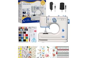 NEXGENZ Portable Sewing Machine Ideal for Beginners, Adults, and、 - 12 Built - in Stitches, Basic Sewing Kit Included, 2 - Speed Foot Pedal, Perfect for Home Use (White)